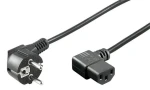 MicroConnect Síťový napájecí kabel Schuko 90° úhel - C13 90° úhel 1.8m černá (PE010518)