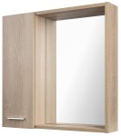 AQUALINE - ZOJA/KERAMIA FRESH STRIP galerka s LED osvětlením, 60x60x14cm, levá, dub platin 45027S