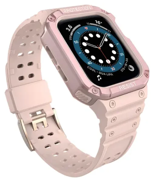 Hurtel Ochranné pouzdro s řemínkem pro Apple Watch 38/40/41 mm růžové / Pouzdro s řemínkem / 38/40/41 mm