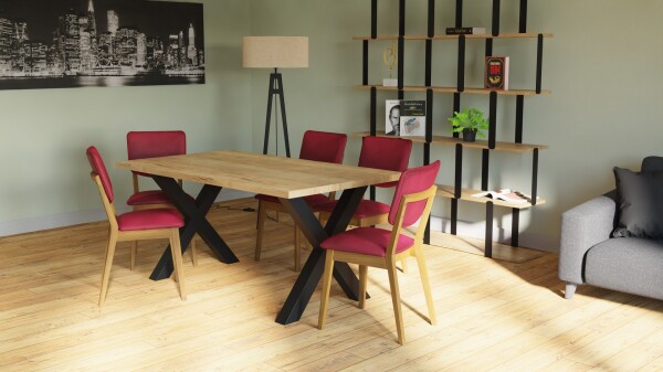 BRADOP Jídelní stůl System RUNE-03 (S40403) - lamino/kov BRA-S40403-RUNE