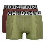Pánské boxerky 2ks COTTON 3D FLEX AIR BOXER - DIM zeleno-hnědá XL