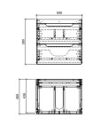 COMAD - Skříňka pod umyvadlo 60cm 2 zásuvky ARUBA BÍLÁ 5907611647172