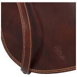 Prostorná dámská kožená crossbody taška Melinda, hnědá