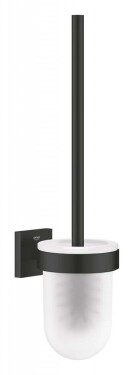 GROHE - Start Cube WC štětka nástěnná s držákem, sklo/matná černá 409772430