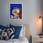 Antistresové omalovánky TSvetnoy TSvetnoy, LG276e, Diamond painting - diamantové malování, 40 x 50 cm, Kočky - Světlušky