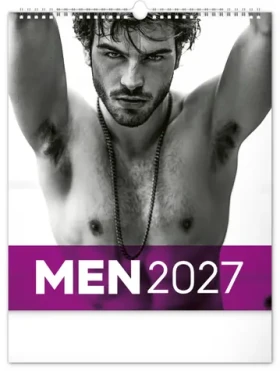 Men 2027 / Nástěnný kalendář / 30 × 34 cm / černobílý