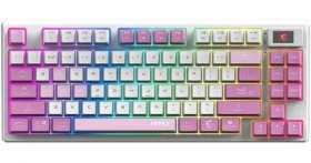 MSI FORGE GK600 TKL fialová / Herní klávesnice / drátová / US layout / podsvícená / 83 kláves (FORGE GK600 TKL W VIOLET US)