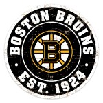 Mustang Cedule Boston Bruins NHL 22" Round Distressed Logo