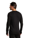 Pánské merino tričko s dlouhým rukávem ICEBREAKER Mens 200 ZoneKnit LS Crewe, Black velikost: XL
