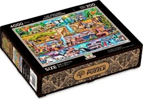 WOODEN CITY Dřevěné puzzle Úžasné království zvířat
