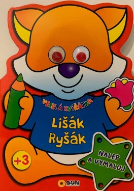 Veselá zvířátka Lišák Ryšák - Nalep a Vymaluj