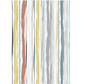 DecoMaché papír 22g barevné pruhy 26 x 37.5 cm