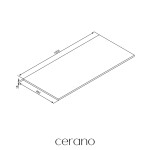 CERANO - Deska pod umyvadlo Navira Slim - dub medový - 100x1,8x46 CER-431635