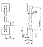 HANSA - Příslušenství Sprchová tyč 110 cm, chrom 44410100
