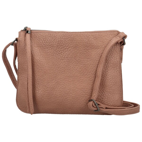Trendy dámská koženková crossbody kabelka Maewa, starorůžová