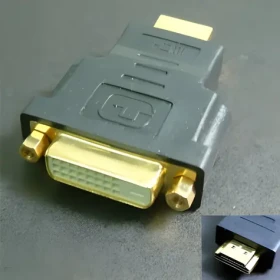 LOGO HDMI - DVI-D (24+1) černá / Redukce / Zlacené konektory / Dual link / Full HD (29367)