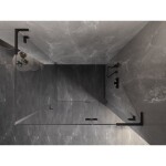 MEXEN/S - Lunar L sprchový kout dveře křídlové pravá 90 x 70, transparent, černá 834L-090-070-70-00-P