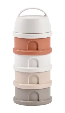 Beaba Sada kelímků na sušené mléko / svačinu Cotton White / Terracotta (911728BB)