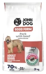 John Dog Good Form / Granule pro psy / vepřové s hovězím / střední a velká plemena / 3 kg