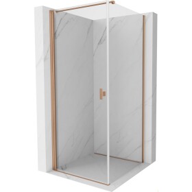 MEXEN/S - Mist-B sprchový kout dveře křídlové 70 x 70, transparent, měď kartáčovaná 8A2T-070-070-65-00
