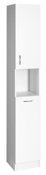 Aqualine SIMPLEX ECO vysoká skříňka s košem bílá 30x180x30cm