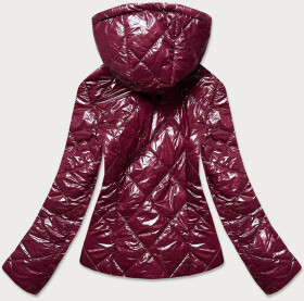Lesklá dámská bunda ve vínové bordó barvě model 15826804 Červená S'WEST