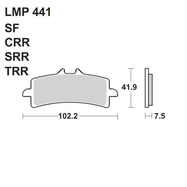 Brzdové destičky APracing přední stejné jako Lmp501