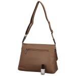 Trendy dámská koženková crossbody kabelka Zareen, khaki