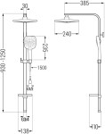 MEXEN/S - Q17 chrom sprchový sloup 798171795-00