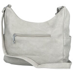 Módní dámská koženková crossbody kabelka Mayra, světle šedá