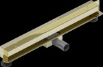 MEXEN - Flat Wall žlab ke stěně 2v1 70 cm zlatý 1530070