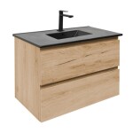 Koupelnová skříňka 2 zásuvková s umyvadlem SAT B-Way 79x50x45 cm dub mat BWAY280OAKU4B2B BWAY280OAKU4B2B