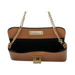 Stylová dámská kožená crossbody kabelka Clara, hnědá