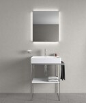 DURAVIT - DuraSquare Umyvadlo 60x47 cm, bez přepadu, s otvorem pro baterii, DuraCeram, WonderGliss, bílá 23536000411