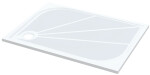 Sprchová vanička obdélníková SAT Limnew 100x80 cm litý mramor LIMNEW10080 LIMNEW10080