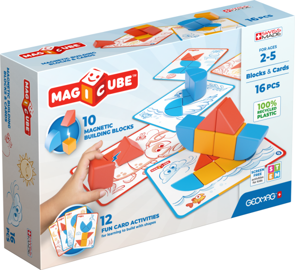 Geomag Magicube Blocks&Cards 16 dílků (magnetická stavebnice) - Geomag