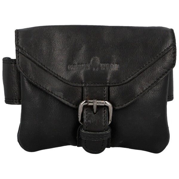 Trendy pánská kožená ledvinka GW Eckhart, černá