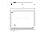 Lansanit Sprchová vanička EX 800x1000 mm, bez nožiček LANEX80X100