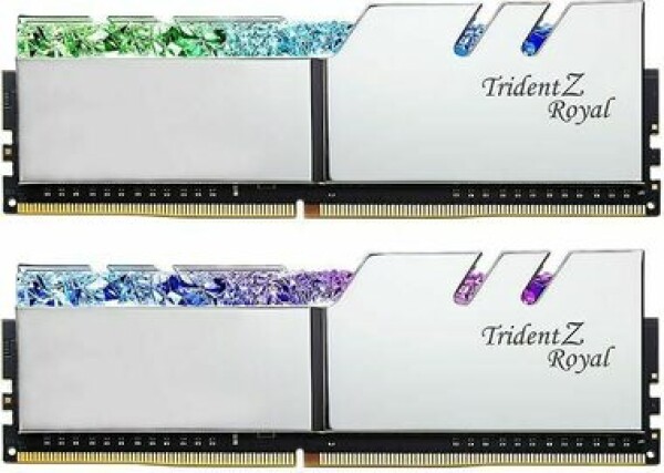 G.Skill Trident Z Royal Silver 64GB (2x32GB) 3600 MHz / DDR4 / CL18-22-22-42 / 1.35V / XMP 2.0 / LED podsvícení (F4-3600C18D-64GTRS)