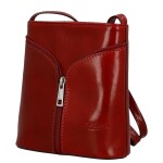 Luxusní dámská kožená crossbody kabelka Katija, červená