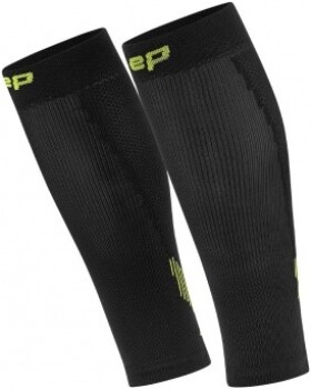 CEP pánské běžecké kompresní lýtkové návleky 5.0 - black/lime Velikost: IV (39-44 cm obvod lýtka)