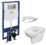 JIKA předstěnový instalační 8 cm systém bez tlačítka + WC CERSANIT CLEANON PARVA + SEDÁTKO H894652 X PA2