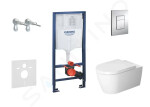 GROHE - Rapid SL Set předstěnové instalace, klozetu a sedátka ME by Starck, Rimless, SoftClose, tlačítka Skate Cosmo, chrom 38528SET-KM