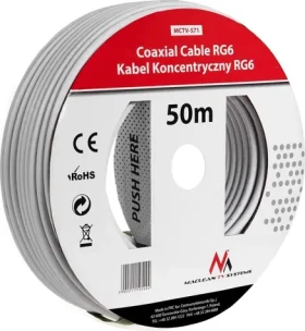 Maclean MCTV-571 bílý / Anténní kabel / 50 m (MCTV-571)