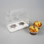 Cake Star Cake Star Plastový box na 2 ks cupcakes s vložkou (16 x 9,5 x 15,8 cm)