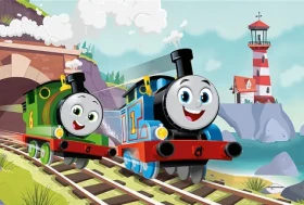 Trefl - Puzzle - Mašinka Tomáš: Tom a Perry na kolejích MAXI