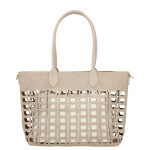 Moderní dámská kabelka na rameno Margita, krémová