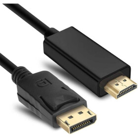 Kabel DisplayPort (male) na HDMI (male), 2metry, stíněný, černá