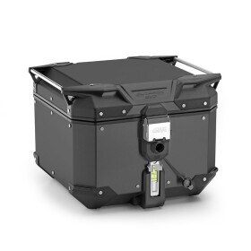 Obkev42B černý horní kufr Givi Trekker Outback Evo hliníkový (Monokey topcase), bez zámku, 42 l.