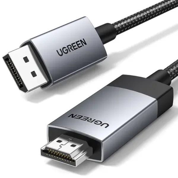 Ugreen DP119 DisplayPort - HDMI kabel 2m šedá / 4K 60Hz (15774)